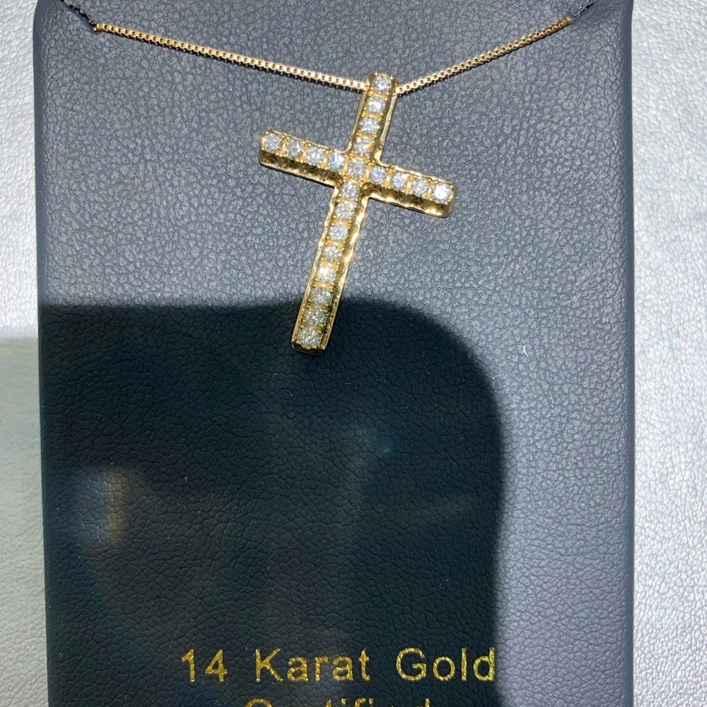 14k Cross necklace